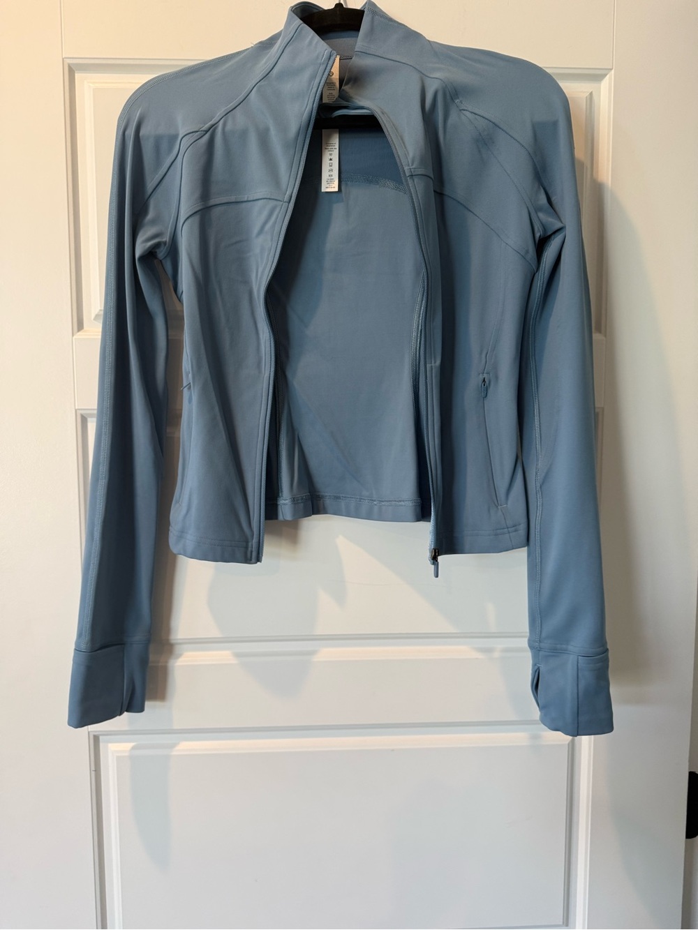 lululemon athletica Women's Light Blue Zip-Up Bomber Jacket